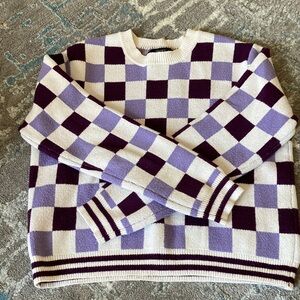 Forever 21 Lavender and Cream Knit Sweater
